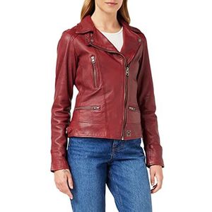 Bikerjack - Effen - Leer - Licht Gevoerd