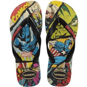Havaianas Unisex Kids Top Marvel Classics (Mini Me) Teenslippers, Zwart Zwart Rood, 5.5/6 UK