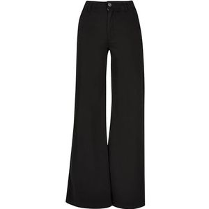 Urban Classics Damen Hose Ladies High Waist Wide Leg Chino Pants black 31