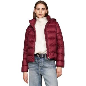 Tommy Hilfiger Dames LW DOWN CASUAL JAS WW0WW43581 Puffer Jacket, Deep Rouge, M, Paars (Deep Rouge), M