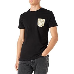 Frenchcool Heren T-shirt, met zakken, ketting, maat XXL, zwart
