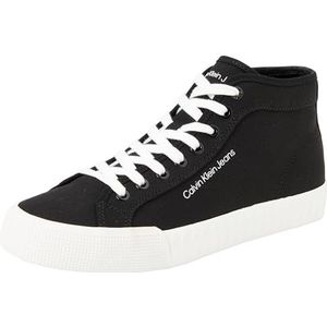 Calvin Klein Jeans Heren Skater Vulc MID Laceup CS in DC gevulkaniseerde sneaker, zwart/helder wit, 10 UK, Zwart Helder Wit, 42.5 EU
