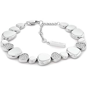 Calvin Klein Ketting Armbanden voor Vrouwen FASCINATE Collectie Versierd met kristallen, Eén maat, Roestvrij staal, Geen edelsteen