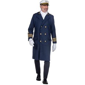 Kapiteinsjas - Diepblauw - Gouden Details - Getailleerde Snit