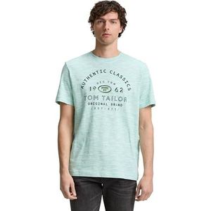 TOM TAILOR T-shirt voor heren, 37304 - Fles Groen Wit Injected, XL