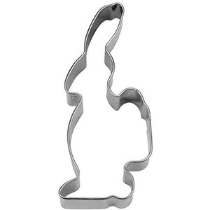Staedter Uitsteekvorm in konijnenvorm met mand, zilver, roestvrij staal, zilver, 9 cm