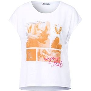 Street One Dames 317598 T-Shirt, Wit, 40