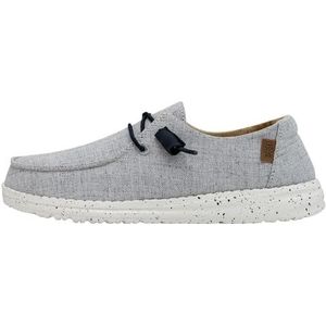 Hey Dude Wendy Chambray dames | Damesschoenen | Veterschoenen voor dames | Comfortabel en lichtgewicht, Wit Blauw 2, 39 EU