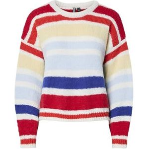 Pieces - O-Neck Knit Pwp Bc - Trui - Cloud Dancer - Normale Pasvorm - Lange Mouwen