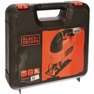 Black+Decker Elektrische decoupeerzaag 520 W KS701PEK – 4-traps pendeldecoupeerzaag met koffer voor hout, metaal en kunststof – decoupeerzaag met versteking en zonder gereedschap te vervangen zaagblad