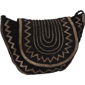 Antik Batik DOUMA1BES, dames schoudertassen 27 x 21,5 x 5 cm (b x h x d), zwart zwart