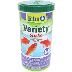 Tetra Pond Variety Sticks – visvoermix bestaande uit drie verschillende sticks, voor de gezondheid, kleurenpracht en vitaliteit van alle vijvervissen, 1 liter blik