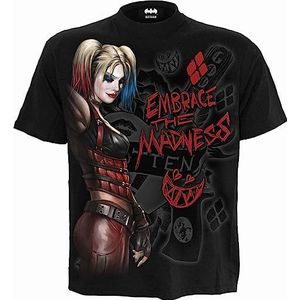 DC Comics - Harley Quinn - Embrace Madness - T-shirt met print op de voorkant zwart, Zwart, S