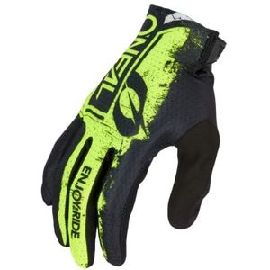 O'NEAL MX-MTB, DH FR, fiets- en motorcross-handschoenen, duurzame, flexibele materialen, geventileerde handtop, Matrix Glove Shocker V.23, volwassenen, zwart, neon-geel, maat XXL