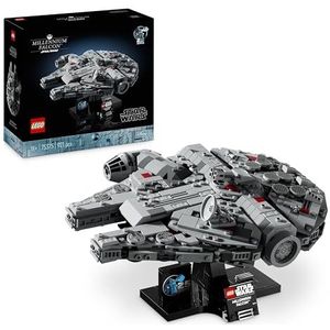 LEGO Star Wars: A New Hope Millennium Falcon Ruimteschip Bouwpakket voor Volwassenen, Creatieve Hobby, Beroemd Voertuig om te Verzamelen, Leuk Cadeau voor Man, Vrouw of Fan 75375