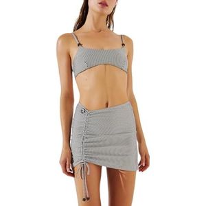 Karl Lagerfeld - Minirok - Zwart/Wit - Gestreept - Slanke Pasvorm