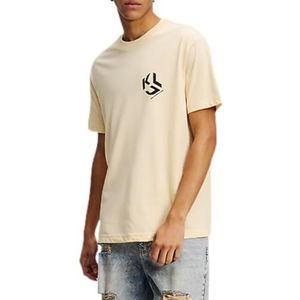 Karl Lagerfeld - Monogram T-shirt - Houtas - Biologisch Katoen/Polyester