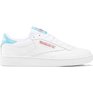 Reebok CLUB C 85 heren Sneaker Low top, FTWWHT/KINBLU/DYNRED, 34 EU