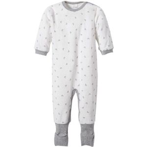 Schiesser Babymeisjespak met opgerolde voet, tweedelige pyjama, wit (100 -wit), 7-9 maanden