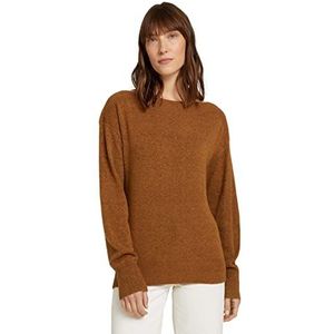 TOM TAILOR Dames Gemêleerde trui 1029007, 28369 - Gingerbread Brown Melange, XS