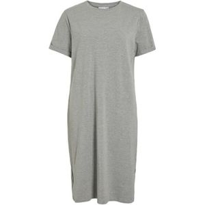 Vinora S/S T-shirt jurk, lichtgrijs gem., S