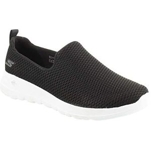 Skechers Gowalk Joy - Fiesta dames Gym schoenen, Zwart Textiel Wit Trim, 38.5 EU