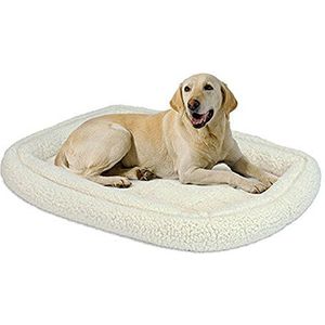 Double Bolster huisdierenbed, 42 inch hondenbed, ideaal voor grote hondenrassen en past op 100 cm lange hondenkratten