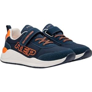 Replay Type 4 Boy Sneaker, 2074 Navy Fluo ORG, 32 EU, 2074 Navy Fluo Org, 32 EU