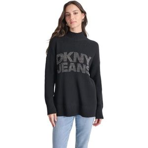 DKNY Shaker met logo voor dames, zwart, medium, zwart, M