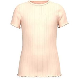 NAME IT Girl's NKFNORALINA SS TOP NOOS T-shirt, Créme De Pêche, 116, Créme De Pêche, 116 cm