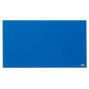 Nobo Magneetbord van glas met opbergruimte voor accessoires, afneembaar, 680 x 380 mm, InvisaMount montagesysteem, Gamma Impression Pro, blauw, 1905187