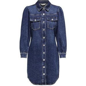 ONLALLIE LS Stretch DNM Dress AZG, donkerblauw (dark blue denim), XS