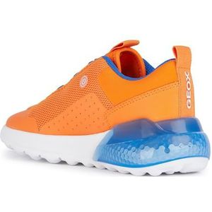 Geox J Activart Illuminus Sneakers voor jongens, oranje, 34 EU