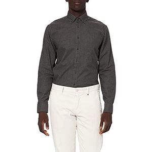 Zijdestickers heren business hemd – eenkleurig overhemd met een B.D. Kraag en hoog draagcomfort – pasvorm modern fit – lange mouwen – 100% katoen.