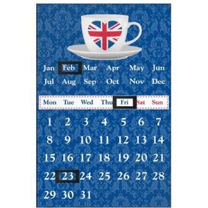 Premier Housewares magnetische kalender 'I Love UK'