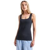 STREET ONE - Shirttop - Deepwater Blue - Met Square Neck