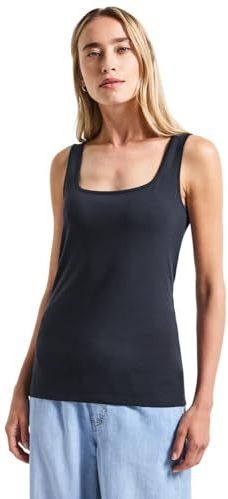 STREET ONE - Shirttop - Deepwater Blue - Met Square Neck