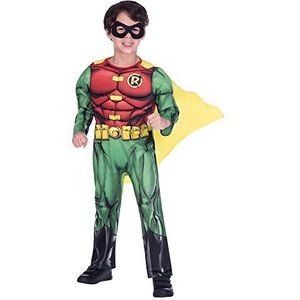 Amscan 9906092 Classic Kinderkleding Warner Bros Robin Kostuum (8-10 jaar), uniseks, kinderen, meerkleurig