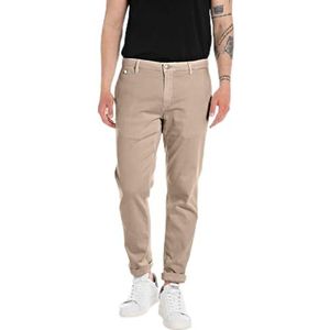 Replay Heren Chino Benni Regular Fit Hyperflex X-Lite met stretch, Coffee Cream 225, 29W / 32L
