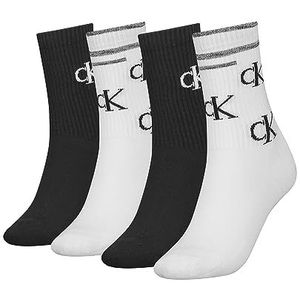 Calvin Klein Dames Jeans Scattered Socks, wit/zwart, One Size