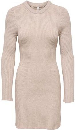 Onlmonica - Midi-jurk - Gebreid - O-hals - Lange Mouwen - Knit Fit