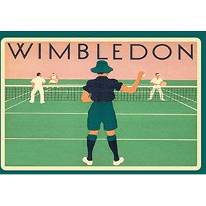 Schatzmix Retro Wimbledon Tennis Sport metalen bord wanddecoratie 20x30 tin sign blikken bord, meerkleurig