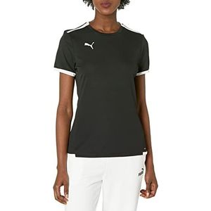 PUMA Dames Teamliga Jersey Shirt, Zwart Wit, Medium
