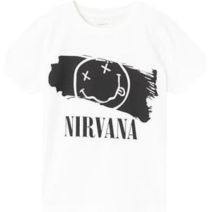 NAME IT Jongens Nkmattimus Nirvana Ss Top Box Bfu T-shirt, wit, 146/152 cm
