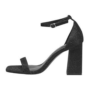 ONLY - ONLALYX-24 - Sandalen - Zwart - Blokhak - Glitterend