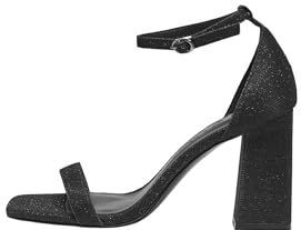 ONLY - ONLALYX-24 - Sandalen - Zwart - Blokhak - Glitterend