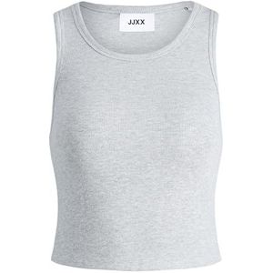 JACK & JONES - Jjxx Jxfallon Sl Rib Noos Tanktop - Lichtgrijs - 95% Katoen, 5% Elastaan