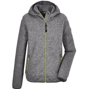 killtec jongens Gebreid fleecejack/fleecejack met capuchon KOS 354 BYS KNTFLC JCKT, anthracite, 116, 41766-000