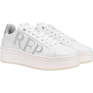 REPLAY Dames Camden Look Sneaker, 081 White Silver, 36 EU, 081, wit zilver, 36 EU