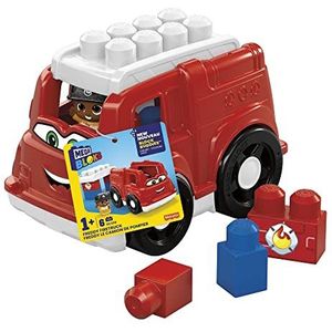 MEGA Bloks GCX09 Brandweerauto voor kleine voertuigen, 6-delig, veelkleurig, speelgoed vanaf 1 jaar oud
